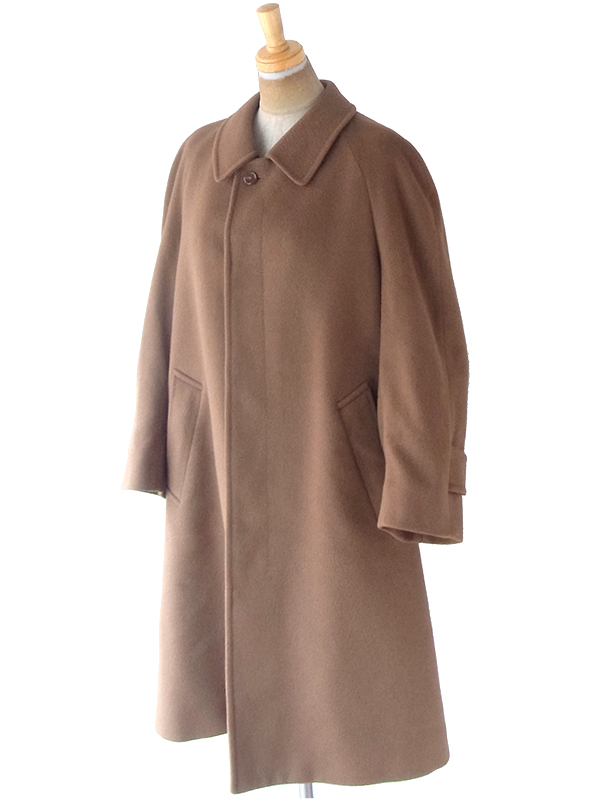 【送料無料】イギリス製 Aquascutum アクアスキュータム カーキ カシミア100% コート 20BS200【ヨーロッパ古着】