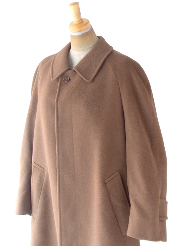 【送料無料】イギリス製 Aquascutum アクアスキュータム カーキ カシミア100% コート 20BS200【ヨーロッパ古着】