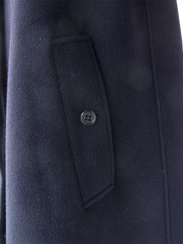 ヨーロッパ古着 ロンドン買い付け Burberry バーバリー ネイビー X 厚手 カシミア混ウール コート 20BS201