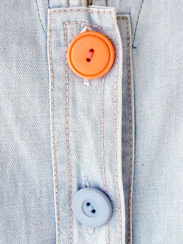 ヨーロッパ古着 フランス買い付け 60年代製 水色  通し紐ベルト ヴィンテージ デニム ワンピース 20FC115