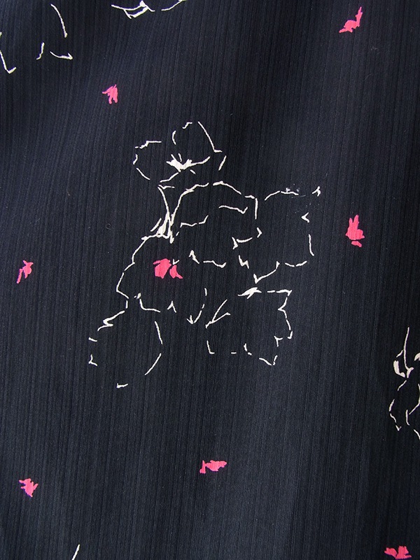 ヨーロッパ古着 フランス買い付け 70年代製 ブラック X レッド  共布ベルト付き ストラップ ワンピース 21FC109