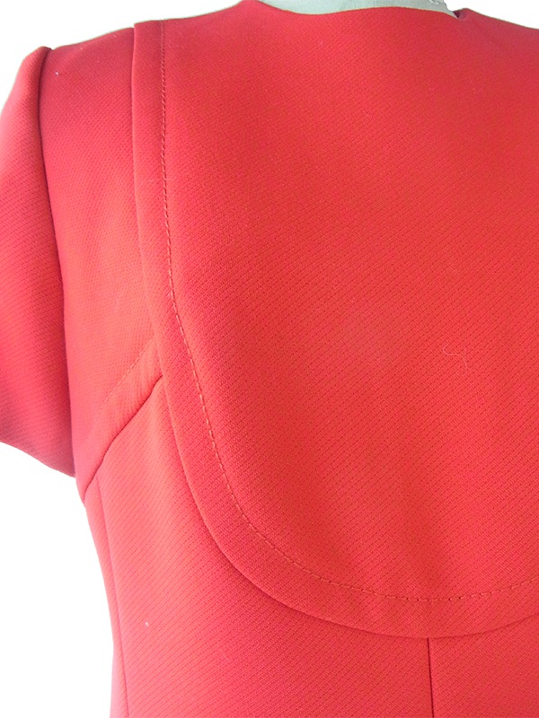 ヨーロッパ古着 フランス買い付け 60年代製 レッド X シームデザイン ヴィンテージ ワンピース 22FC407