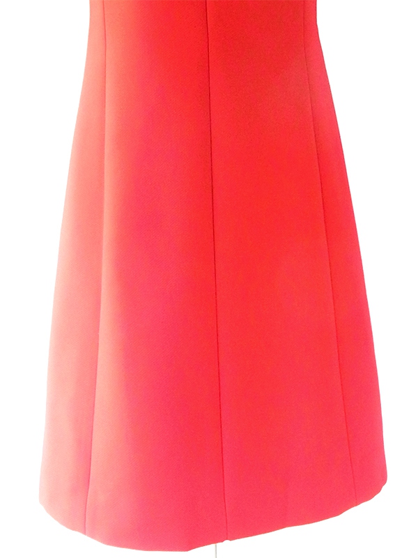 ヨーロッパ古着 フランス買い付け 60年代製 レッド X シームデザイン ヴィンテージ ワンピース 22FC407