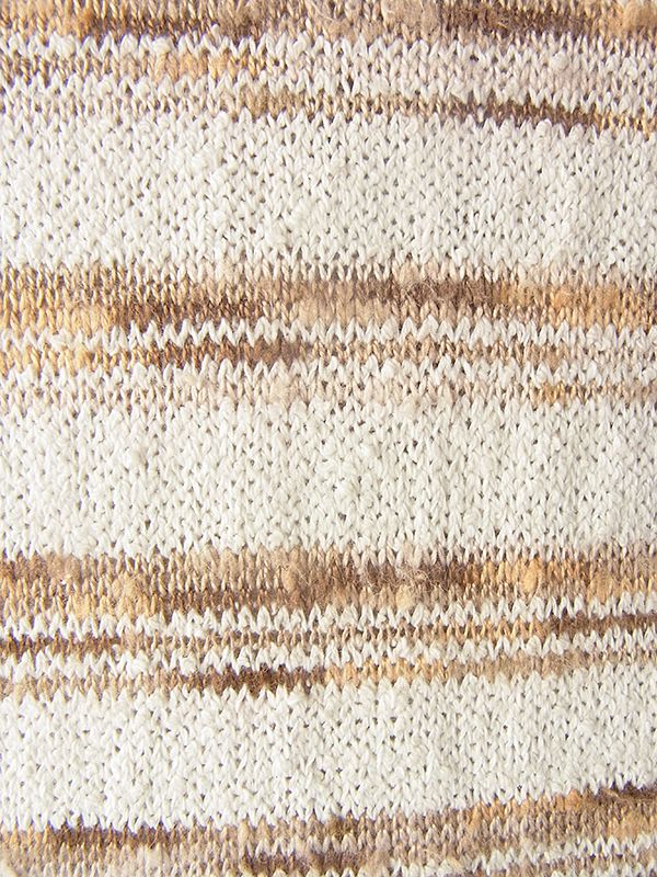 ヨーロッパ古着 フランス買い付け 60年代製 アイボリー X ブラウン ボーダー 生地切り返し 共布ベルト付き ワンピース 23FC125