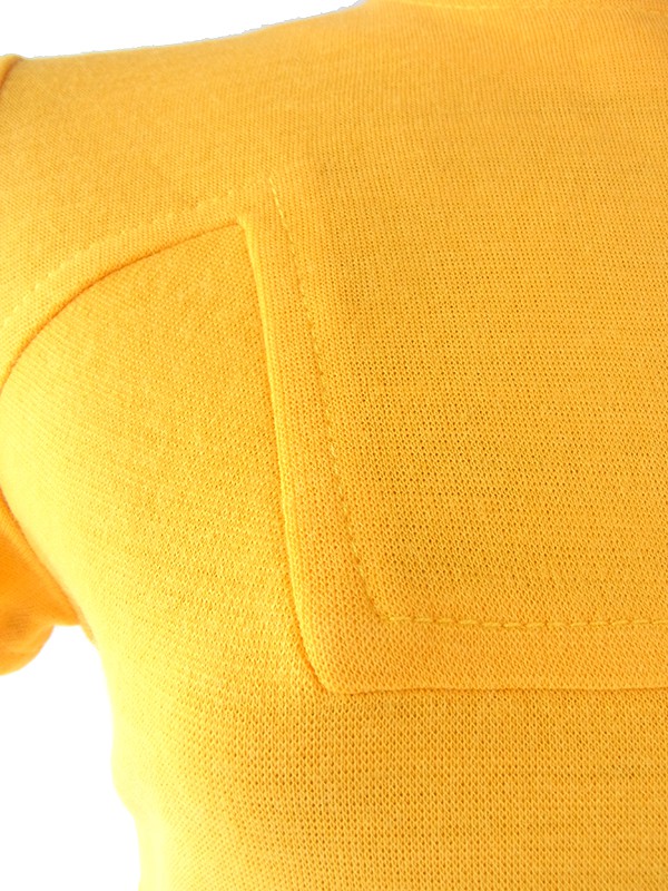 ヨーロッパ古着 ロンドン買い付け 70年代製 イエロー X  シームデザイン ポケット付き ヴィンテージ ワンピース 24OM007