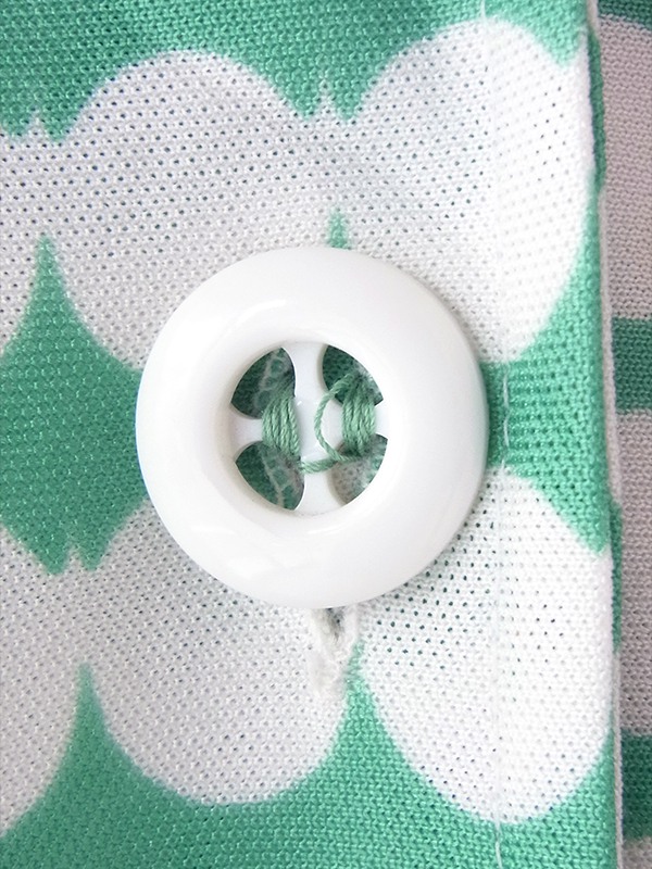 ヨーロッパ古着 ロンドン買い付け 70年代製 ミントグリーン X ホワイト 水玉 ヴィンテージ ワンピース 24OM034