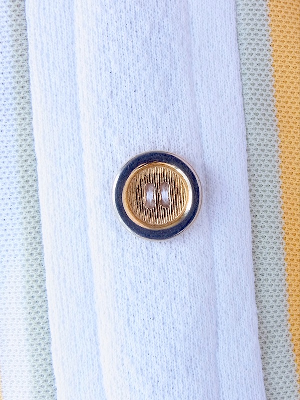 ヨーロッパ古着 ロンドン買い付け 70年代製 イエロー・グリーン X ホワイト ストライプ ヴィンテージ ワンピース 24OM0038