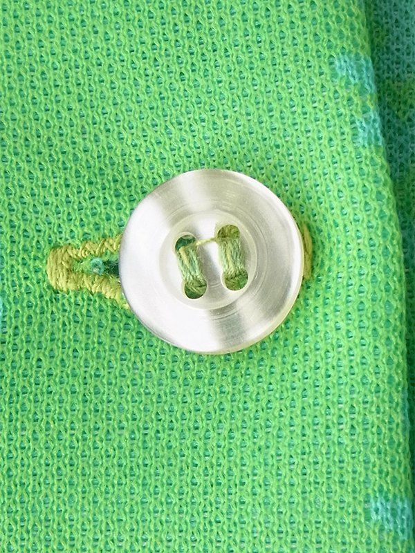 ヨーロッパ古着 ロンドン買い付け 70年代製 グリーン X ブルー 花柄プリント ヴィンテージ ワンピース 24OM103