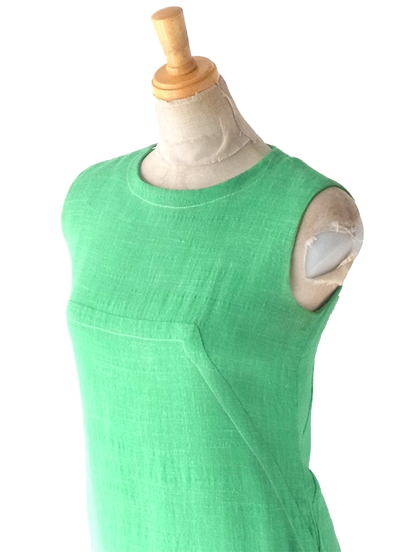 ヨーロッパ古着 60年代製 ブライトグリーン ジャケット X ワンピース ヴィンテージ セットアップ 24WB010