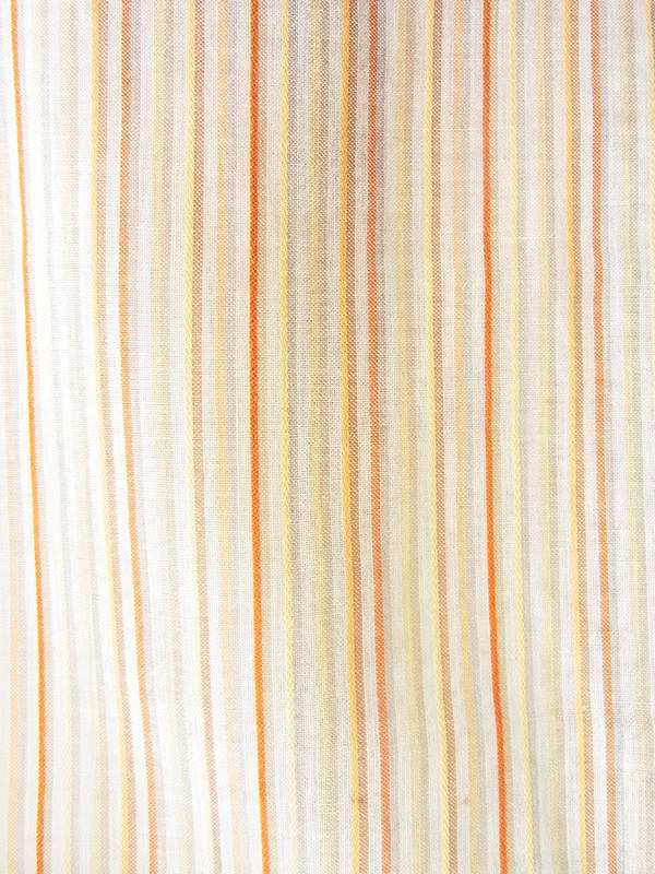 ヨーロッパ古着 60年代イギリス製 JAEGER ベージュ X レッド・グリーン ピンストライプ ヴィンテージ シャツ 24WB013