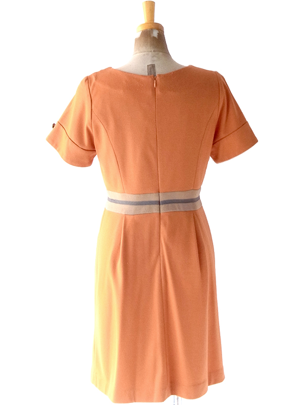 【送料無料】La SCENE PRIVEE パステルオレンジ X ベージュ 生地切り返し ワンピース 25SN000【おとなかわいい】