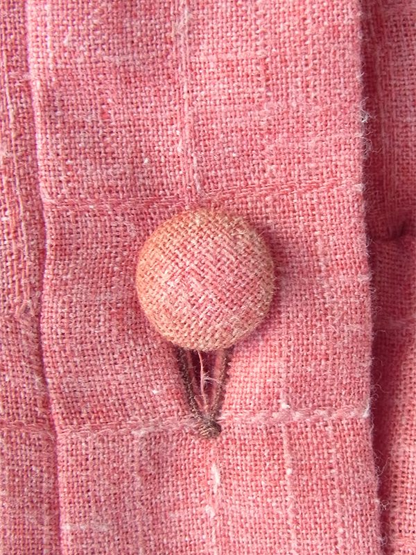 ヨーロッパ古着  60年代フランス製 マゼンダピンク X デザインポケット付き ヴィンテージ ワンピース 25FC005