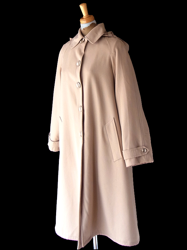 【送料無料】フランス買い付け 60年代製 ライトベージュ X 着脱可能なフード ヴィンテージ コート 25FC121【ヨーロッパ古着】