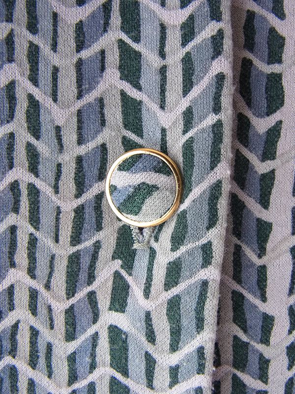 ヨーロッパ古着 フランス買い付け 60年代製 グレイ X スレート ヘンリボーン柄 ヴィンテージ ワンピース 25FC203