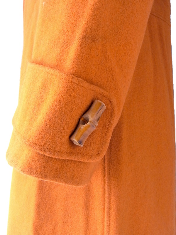 ヨーロッパ古着 フランス買い付け 60年代製 オレンジ X ヴィンテージ ウール コート 25FC306