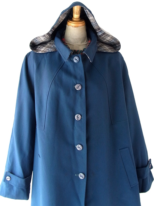 ヨーロッパ古着 60年代フランス製 スレート X フード着脱可能 ヴィンテージ コート 25FC307