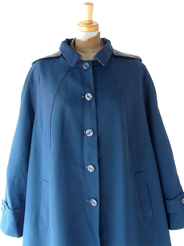 ヨーロッパ古着 60年代フランス製 スレート X フード着脱可能 ヴィンテージ コート 25FC307