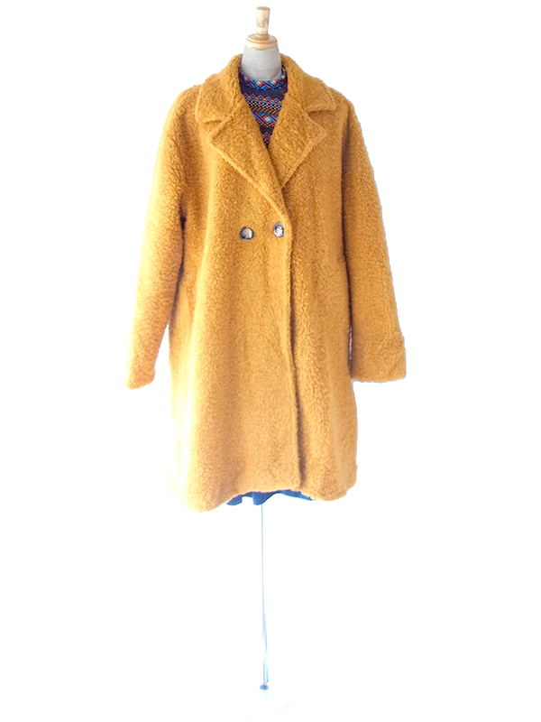 ヨーロッパ古着 70年代イタリア製 ハニーイエロー X カールボア コート 25FC309