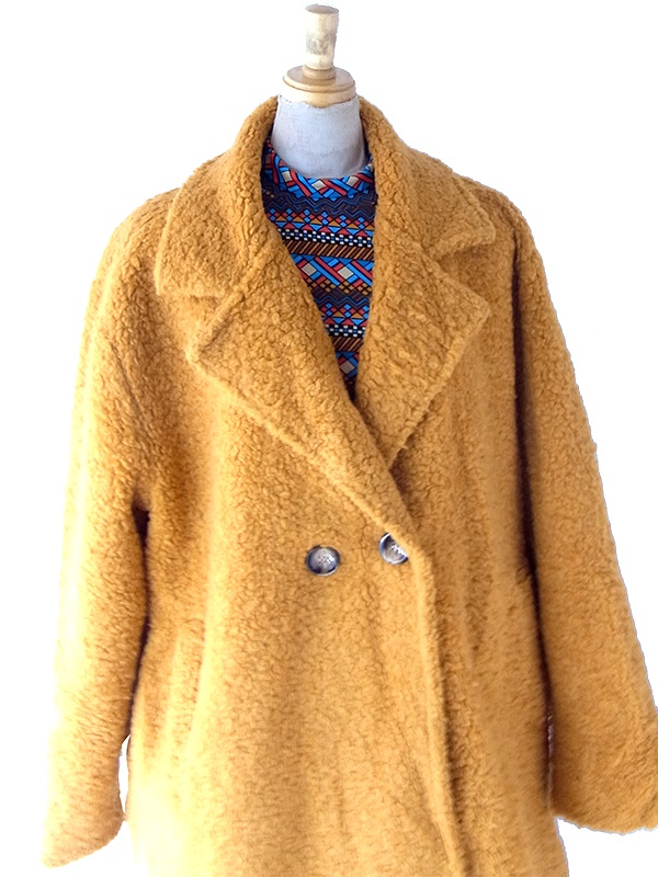 ヨーロッパ古着 70年代イタリア製 ハニーイエロー X カールボア コート 25FC309