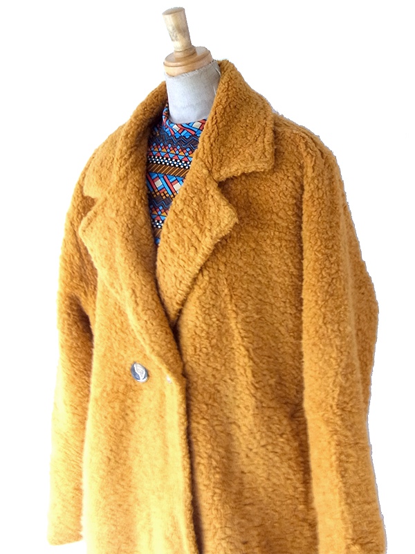 ヨーロッパ古着 70年代イタリア製 ハニーイエロー X カールボア コート 25FC309