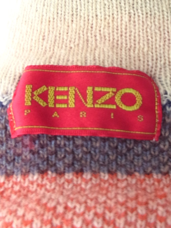 【送料無料】KENZO PARIS マルチカラー 総柄 ハイネック ヴィンテージ ウール ニット トップス 26NN000【ヨーロッパ古着】