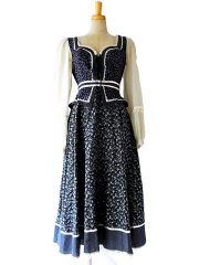 送料無料】アメリカ製 GUNNE SAX レース仕立て ふんわり 花柄