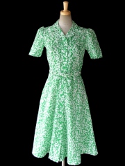 EU VINTAGE ヨーロッパ古着 イタリア製 花柄 ワンピース パフスリーブ EU VINTAGE ヨーロッパ古着 イタリア製 花柄 ワンピース