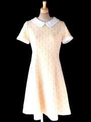 送料無料】ロンドン買い付け 70年代製 カラフル花柄 X ブラウン