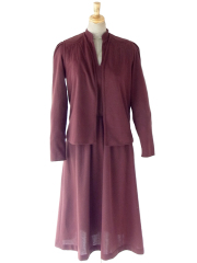 フランス買い付け 60年代製 チョコレートブラウン  ワンピース X ベスト セットアップ 23FC405