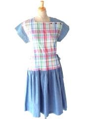 ヨーロッパ ヴィンテージ プリーツ スカート 70s PLEATS ビンテージ ヨーロッパ古着】70年代フランス製 ターコイズブルー ボックス