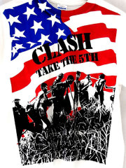 CLASH Tシャツ TAKE THE 5TH 白 Ｓ ロックTシャツ 希少 THE CLASH Tシャツ TAKE THE 5TH | 45REVOLUTION