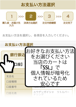 お支払い方法を選びましょう