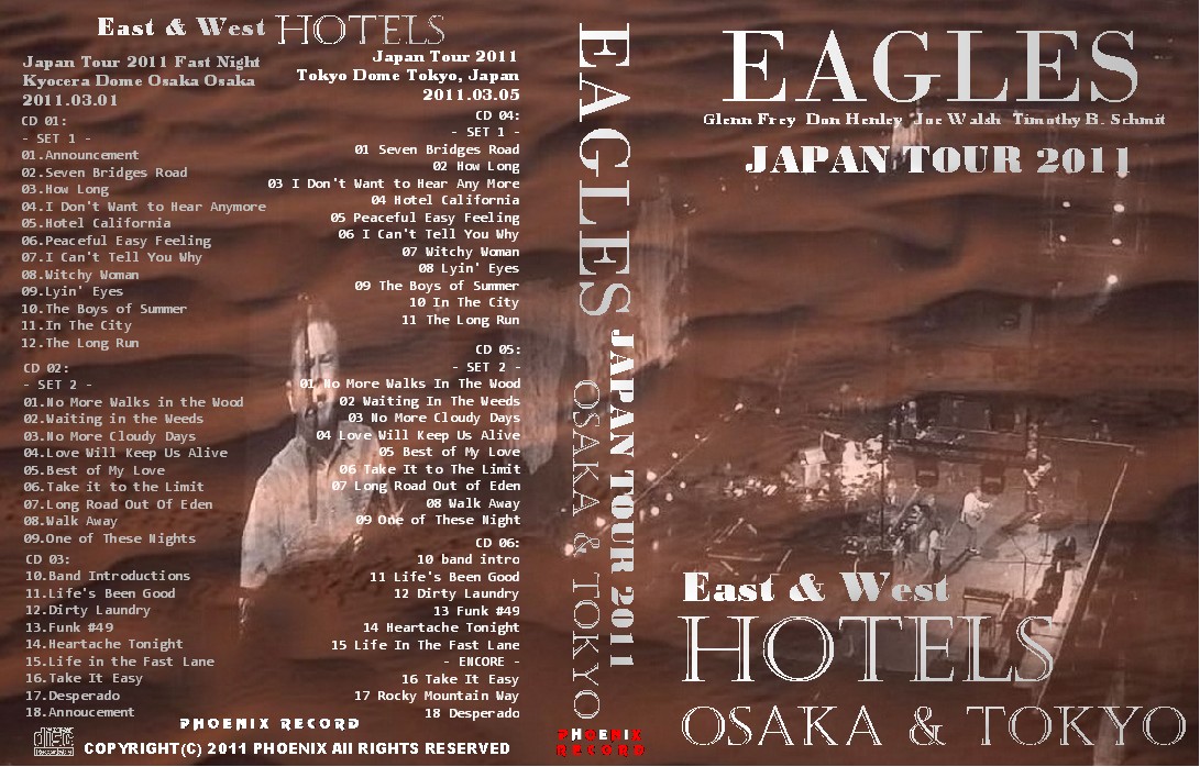 コレクターズCD Eagles（イーグルス　2011年日本公演 大阪＆東京）大阪ドーム＆東京ドーム初日