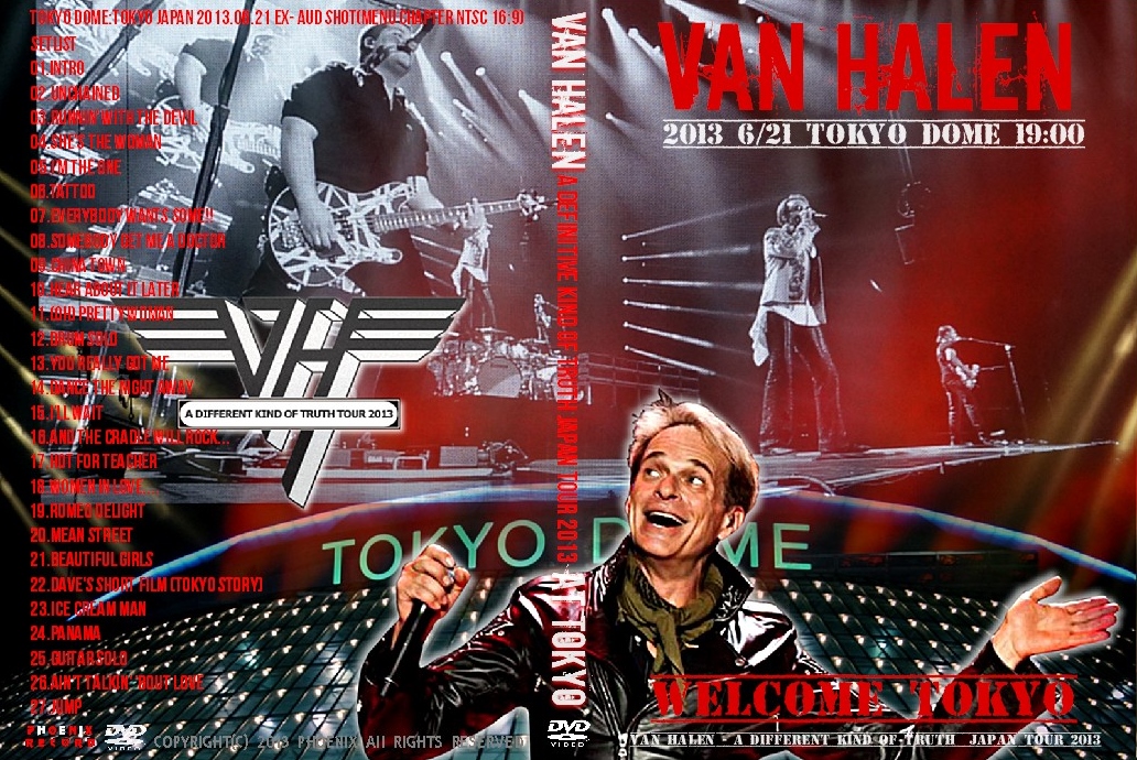 コレクターズDVD ヴァン・ヘイレン （Van Halen）2013年　日本公演　6月21日Tokyo Dome