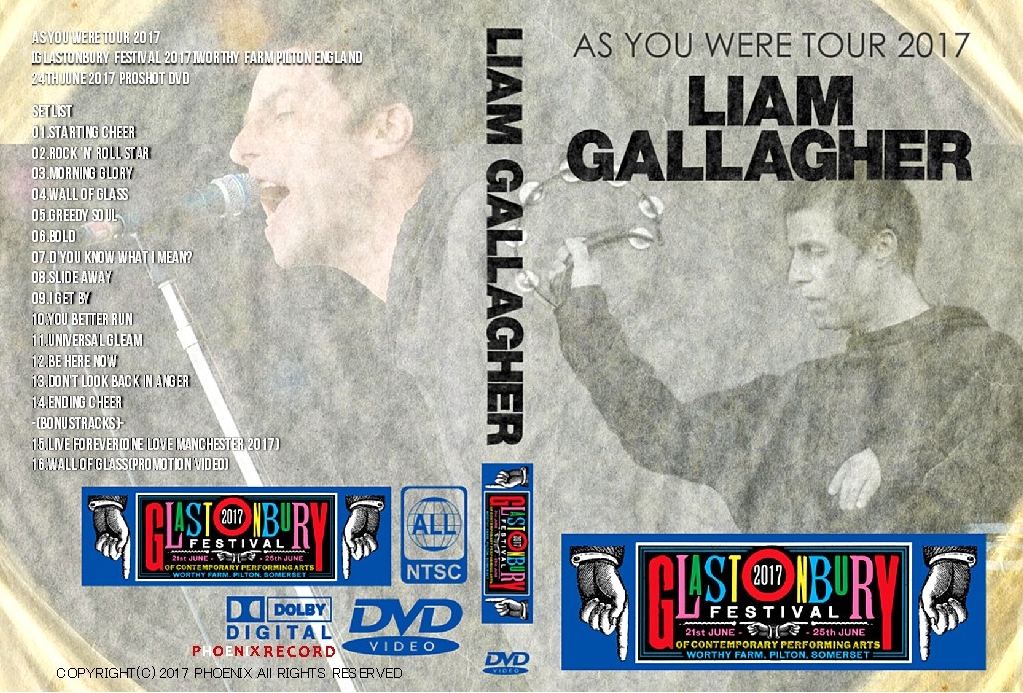 コレクターズDVD リアムギャラが-　2017年グラストンベリーフェスティバル