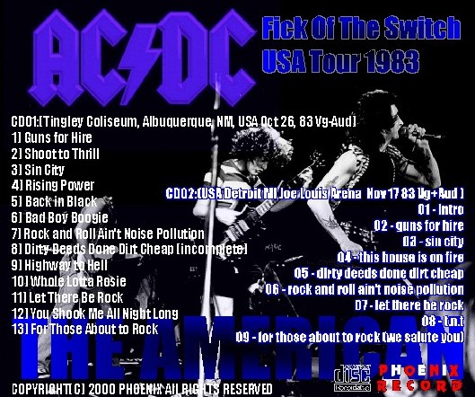 コレクターズCD　AC/DC（エーシー・ディーシー）83年アメリカツアー