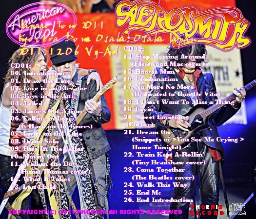 コレクターズCD　エアロスミス (Aerosmith) 　 2011年日本公演