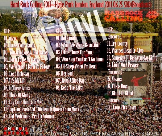 コレクターズCD　ボン・ジョヴィ（Bon Jovi）Hard Rock Calling 2011/Hyde Park