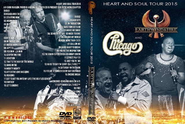 コレクターズDVD  Chicago and Earth, Wind & Fire - Heart and Soul Tour 2015