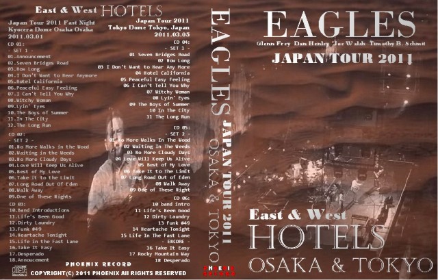 コレクターズCD Eagles（イーグルス　2011年日本公演 大阪＆東京）大阪ドーム＆東京ドーム初日
