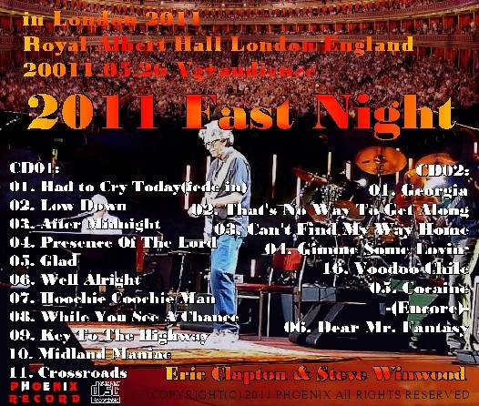 コレクタ-ズCD  Eric Clapton & Steve Winwood （エリック・クラプトン＆スティーヴ・ウィンウッド）2011 RAH