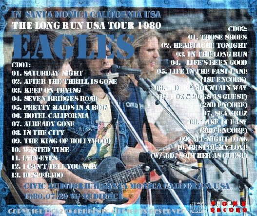 コレクターズCD　EAGLES（イーグルス1980年アメリカツアー）The Long Run USA Tour 1980