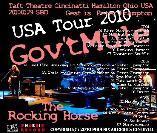 コレクターズCD　Gov't　Mule(ガヴァメントミュール)2010年アメリカツアー