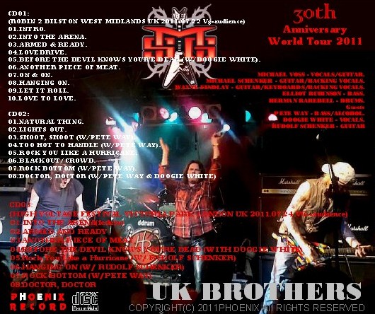 コレクターズCD　MICHAEL SCHENKER (マイケル・シェンカー)30th Anniversary World Tour 2011