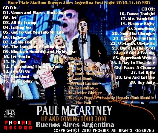 コレクターズCD Paul McCartney（ポールマッカートニー2010年南米公演