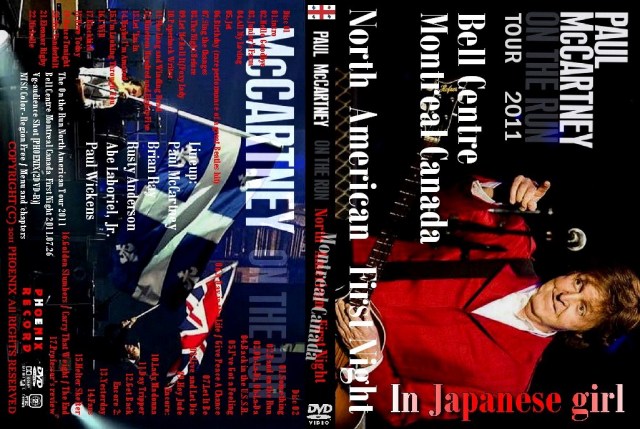 コレクターズDVD Paul McCartney(ポール・マッカートニー)The On the Run Tour 2011　Canada  First Night