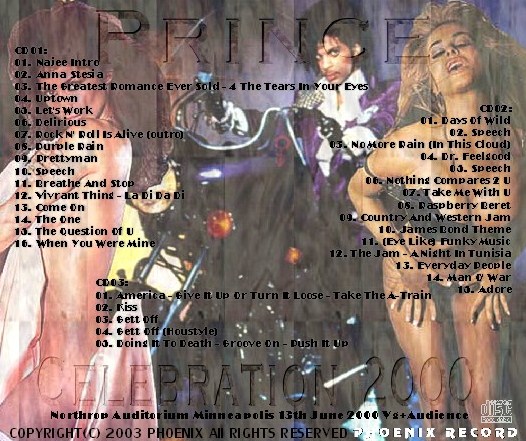 コレクターズCD Prince(プリンス 2000年 Celebration ) Minneapolis
