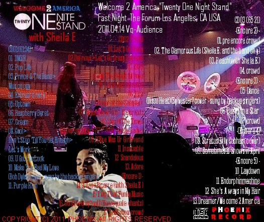 コレクタ-ズCD  Prince(プリンス　2011年アメリカツアー　LA）Twenty One Night Stand　2011.04.14