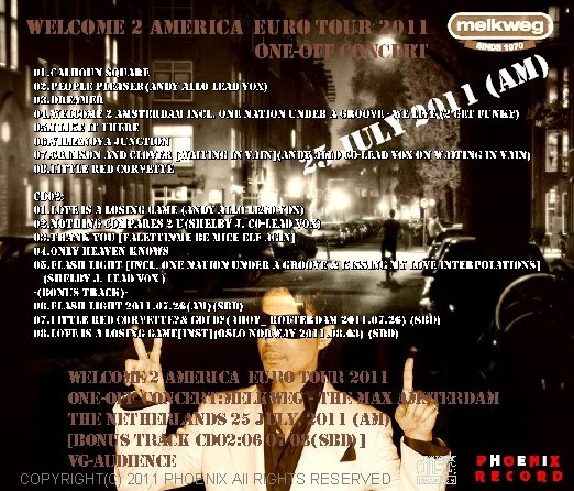 コレクターズCD Prince (プリンス）Euro Tour 2011 Amsterdam Off Concert