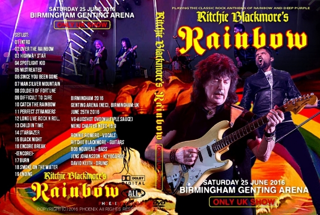 レインボー 2016年6月25日バーミンガム　イングランド　DVD